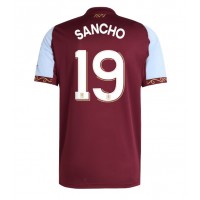 Stroje piłkarskie Aston Villa Jadon Sancho #19 Koszulka Podstawowej 2025-26 Krótki Rękaw